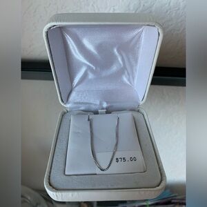 NWT Classic 18” Sterling Silver Box Chain Necklace w/ Lobster Claw Clasp Jewerly